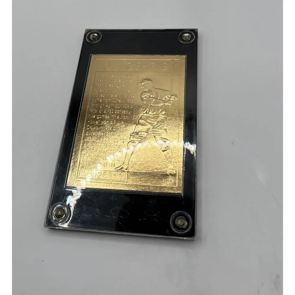 1994 Golden Legends Limited Edition 22K Gold Card- Lou Gehrig, New York Yankees.